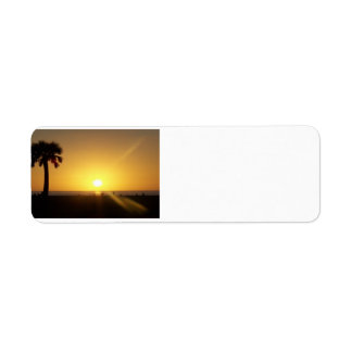 Florida Sunset Returadress Etikett