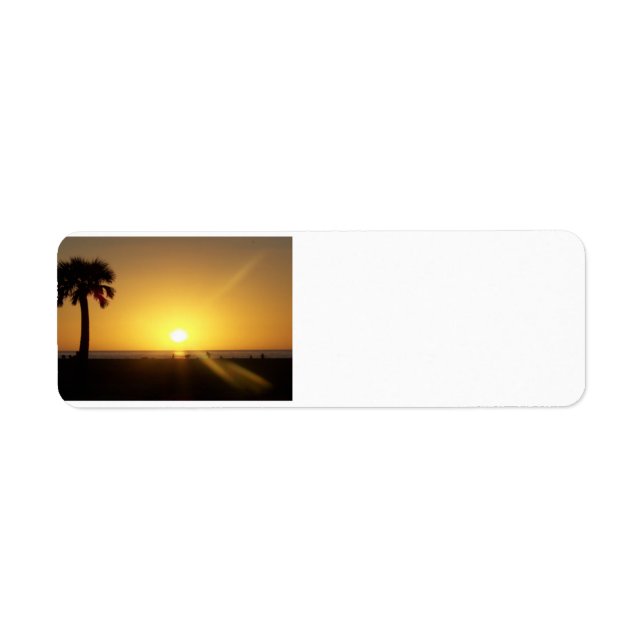 Florida Sunset Returadress Etikett (Framsidan)