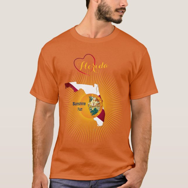 Florida Sunset Roligt T Shirt (Framsida)
