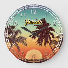 Florida Sunset Stor Klocka