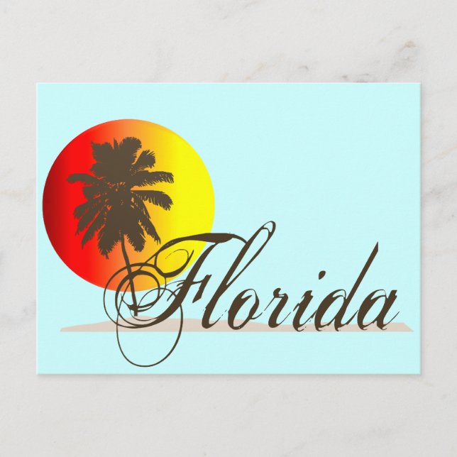 Florida Sunset Vykort (Framsida)