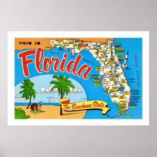 Florida Sunshine 20x30 Kartpostertryck Poster