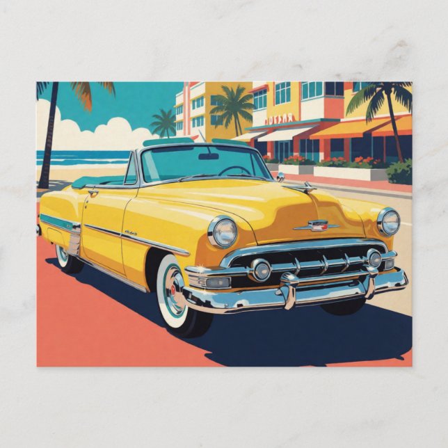 Florida Sunshine Klassisk Bil Vykort (Framsida)