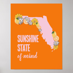 Florida Sunshine State of Mind Poster