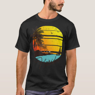 Florida Sunshine State Retro Summer Tropical Beach T Shirt