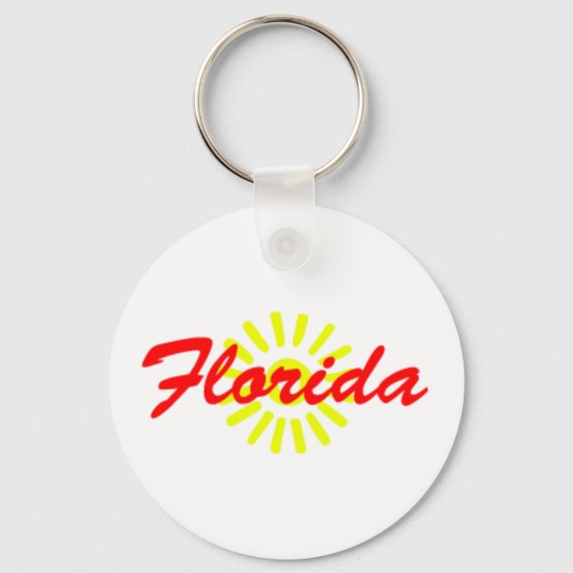 Florida Sunshine State Souvenir Florida Stil Nyckelring (Framsida)