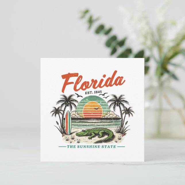 Florida, Sunshine State - Sunset Beach Scene (Stående Fram)