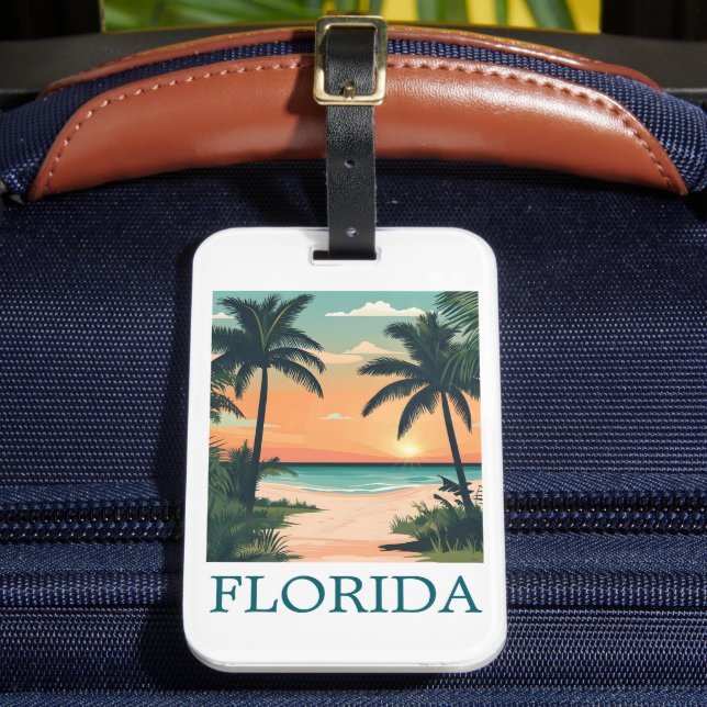 Florida Sunshine State – Tropisk Strandparadis Bagagebricka (Framsida Insitu 2)
