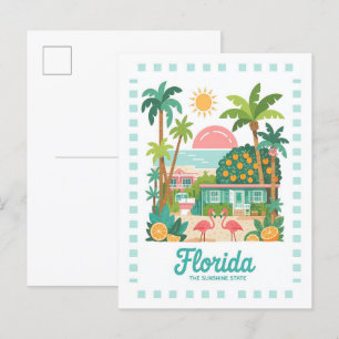 Florida Sunshine State USA Summer Travel Vykort