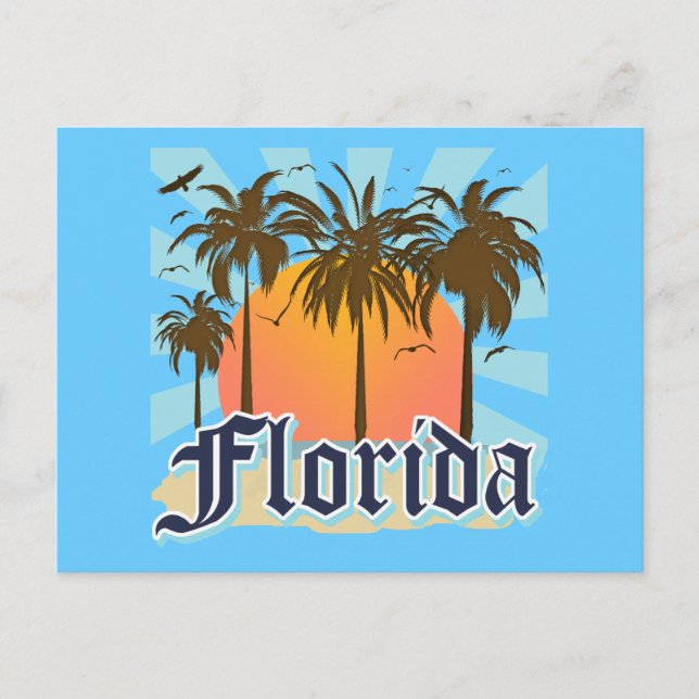 Florida Sunshine State USA Vykort (Framsida)