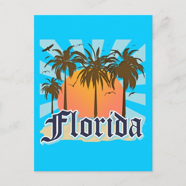 Florida Sunshine State USA Vykort (Framsida)