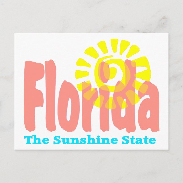 Florida Sunshine State Vykort (Framsida)