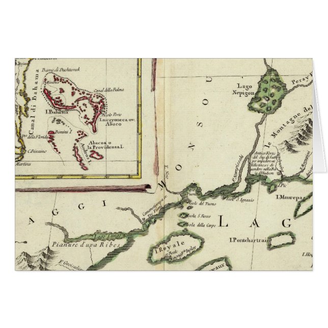 Florida, Superior Sjöar, Bahamas Hälsningskort (Framsidan Horizontal)