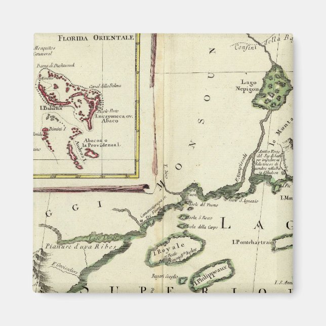 Florida, Superior Sjöar, Bahamas Magnet (Framsidan)