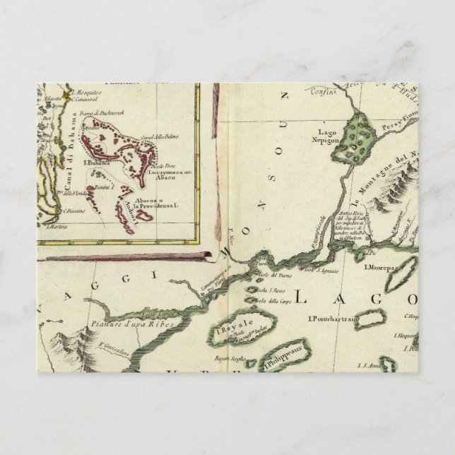 Florida, Superior Sjöar, Bahamas Vykort (Framsida)