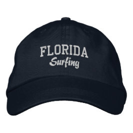 Florida Surfing Embroized Baseball Hat Broderad Keps