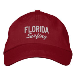Florida Surfing Embroized Baseball Hat Broderad Keps