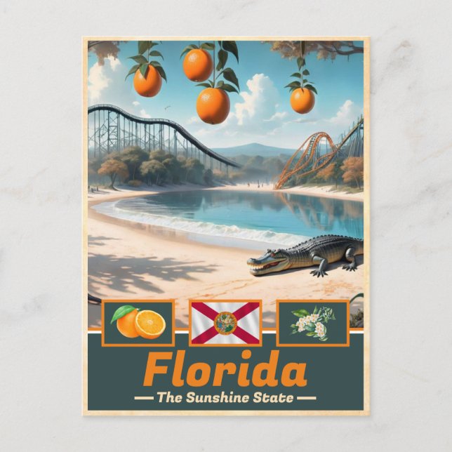 Florida Surrealistiska statssymboler och underverk Vykort (Framsida)