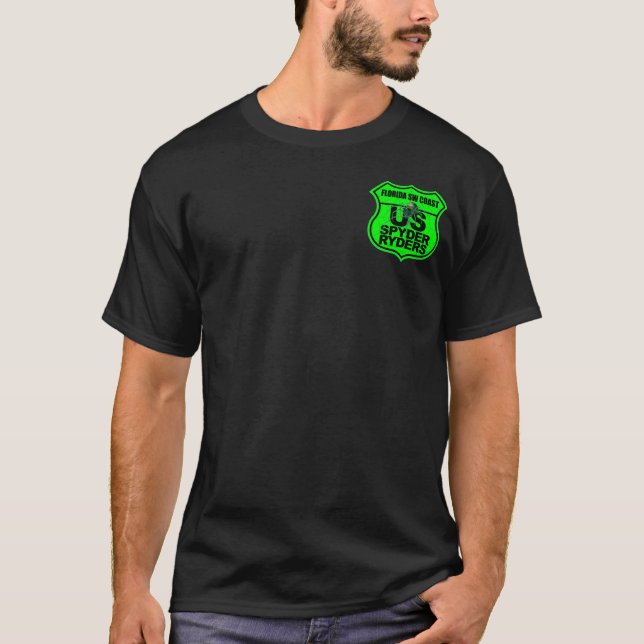 Florida SW Coast Chapter - Logotyp Fickformat Grön T Shirt (Framsida)
