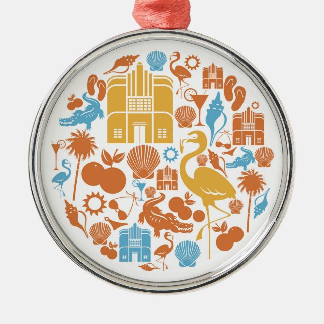 Florida symboler julgransprydnad metall (Framsidan)