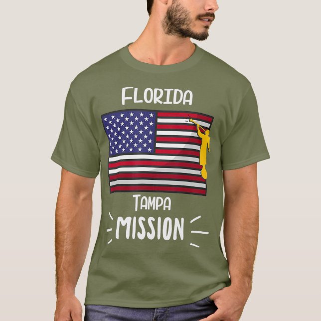 Florida Tampa Mormon LDS Uppdrag Missionary Gift T Shirt (Framsida)