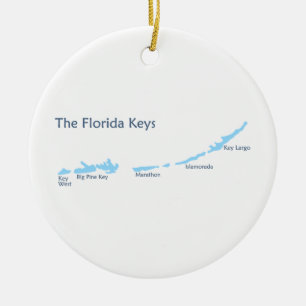 Florida tangenter julgransprydnad keramik