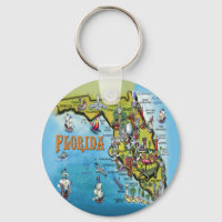Florida Tecknad Karta