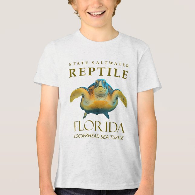 Florida Territory Loggerhead Sea Turtle T Shirt (Framsida)