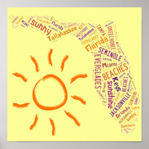 Florida textCollage Poster