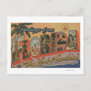 Florida - The Land Sunshine Vykort