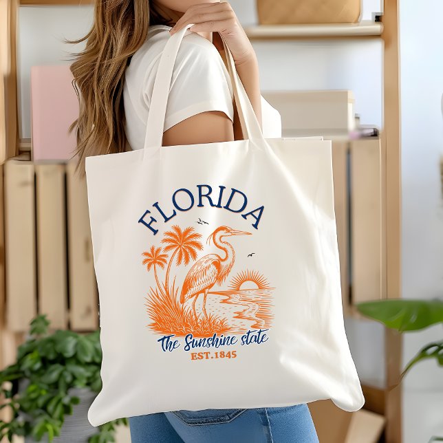 Florida The Sunshine State - Beach &Palms Artwork Tygkasse (Skapare uppladdad)