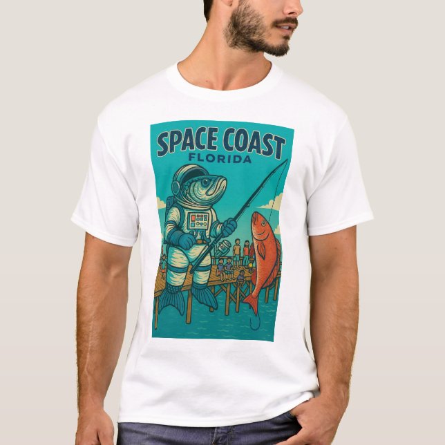 Florida Thned Spacefish T-Shirt-design T Shirt (Framsida)
