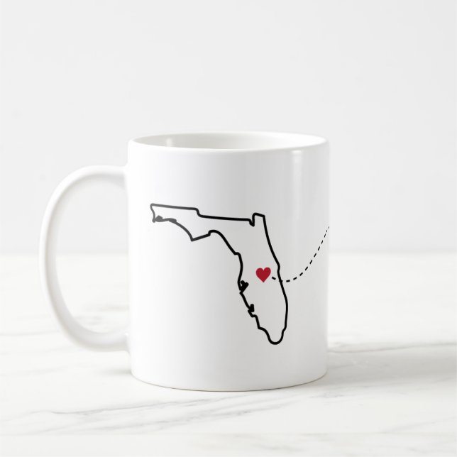 Florida till Maryland - Heart2Heart Coffee Mugg (Vänster)