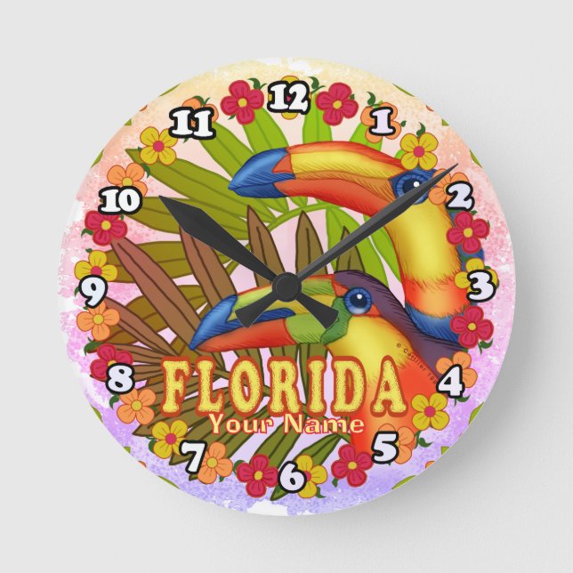 Florida Toucans Rund Klocka (Framsida)