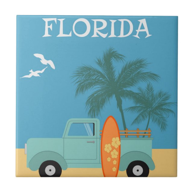 Florida:Travel Ceramic Tile Kakelplatta (Framsidan)