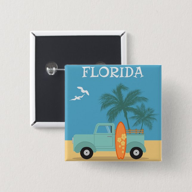 Florida:Travel-knapp Knapp (Framsida & baksida)
