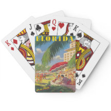 Florida Travel Poster Classic-spelkort