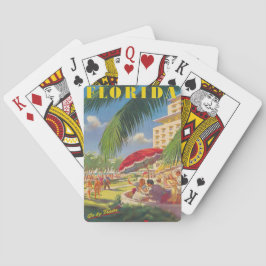 Florida Travel Poster Classic-spelkort Casinokort