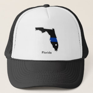 Florida tunn blålinjentruckerkeps keps