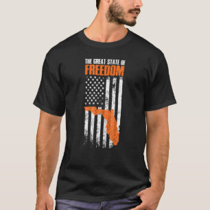 Florida Underbar State of Freedom American Flagga T Shirt