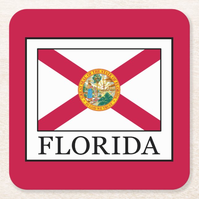 Florida Underlägg Papper Kvadrat (Framsidan)