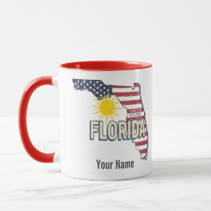Florida United Stater Retro Karta Vintage USA Mugg