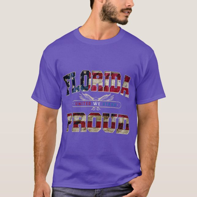 Florida United we stand Proud Fantastisk Design Gi T Shirt (Framsida)