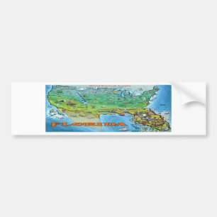 Florida USA Karta Bildekal