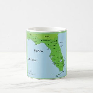 Florida USA Karta - Bukt i Mexiko Kaffemugg