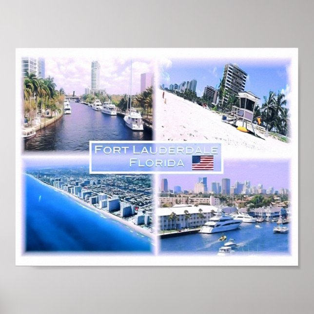 Florida - Usa - Mosaic - Poster (Framsidan)