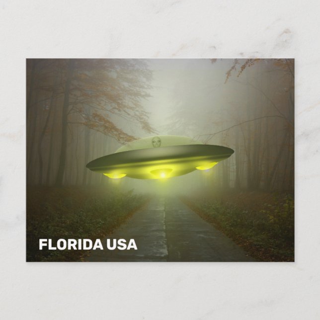 FLORIDA USA SPACESHIP UFO ART-vykort Vykort (Framsida)