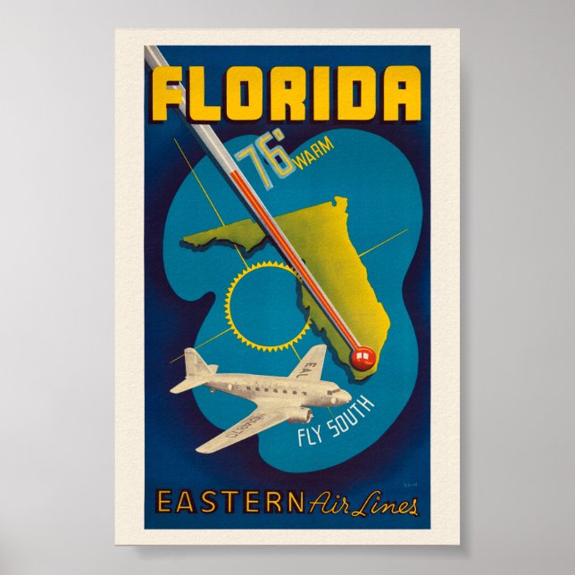 Florida USA Vintage Affisch 1938 (Framsidan)