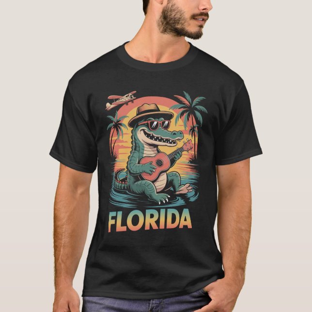 Florida Vacation Alligator T Shirt (Framsida)
