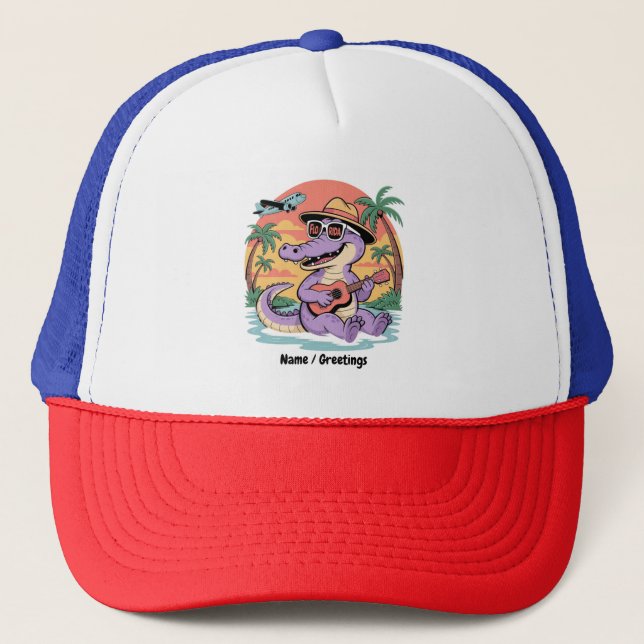 Florida Vacation Cute Coola Summer Alligator Funny Keps (Framsida)